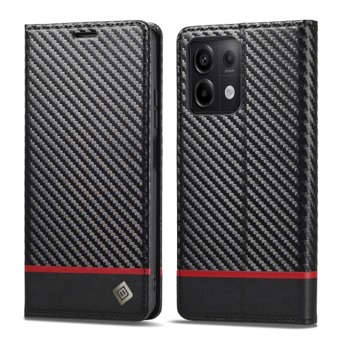 

For Xiaomi Redmi 13C / Poco C65 LC.IMEEKE Carbon Fiber Texture Flip Leather Phone Case(Horizontal Black)