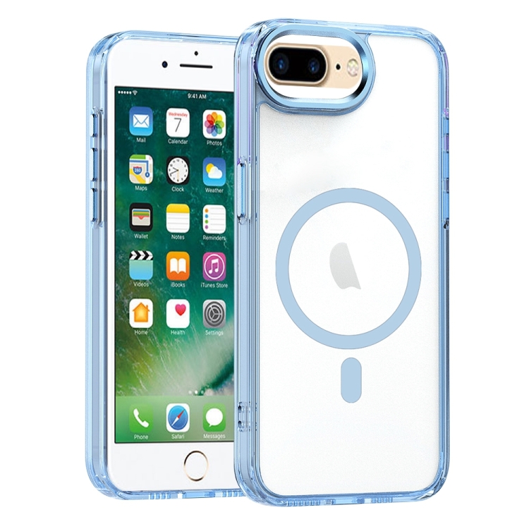 

For iPhone 8 Plus / 7 Plus MagSafe Magnetic Clear Phone Case(Sierra Blue)