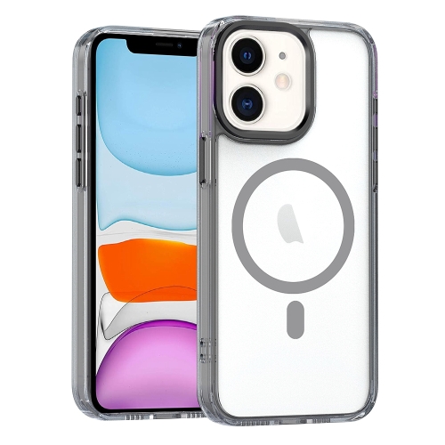 

For iPhone 11 MagSafe Magnetic Clear Phone Case(Black)