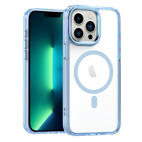For iPhone 13 Pro Max MagSafe Magnetic Clear Phone Case(Sierra Blue) new design small desktop magnetic pump liquid water filling machine acid hot liquid filling machine