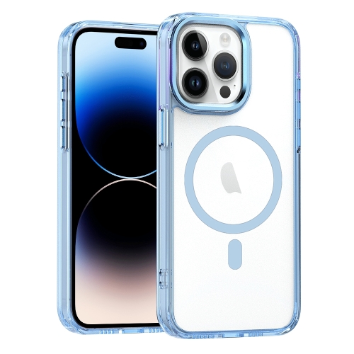

For iPhone 14 Pro MagSafe Magnetic Clear Phone Case(Sierra Blue)