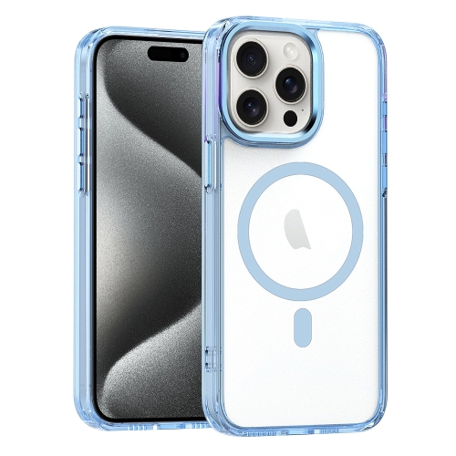 For iPhone 15 Pro Max MagSafe Magnetic Clear Phone Case(Sierra Blue) чехол vrs design damda glide shield для iphone 11 pro white pink blue 907516