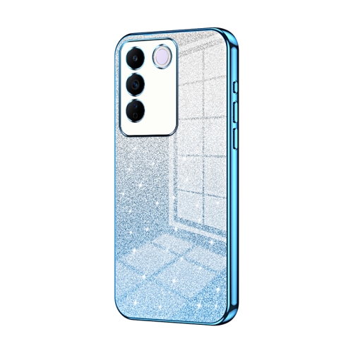 

For vivo S16e / V27e Gradient Glitter Powder Electroplated Phone Case(Blue)