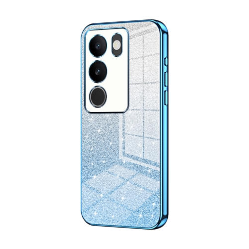 

For vivo S17 / S17 Pro / S17t / V29 Gradient Glitter Powder Electroplated Phone Case(Blue)
