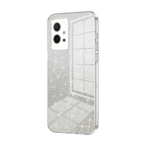 

For vivo T1 5G Gradient Glitter Powder Electroplated Phone Case(Transparent)