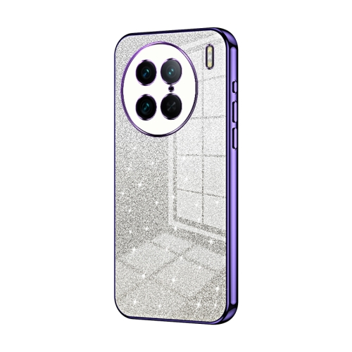 

For vivo X90 Pro Gradient Glitter Powder Electroplated Phone Case(Purple)