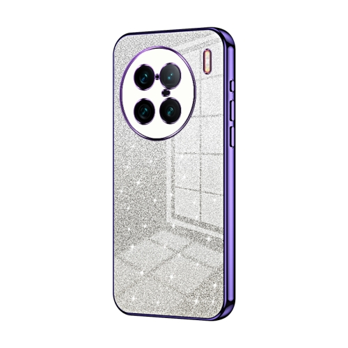 

For vivo X90 Pro+ Gradient Glitter Powder Electroplated Phone Case(Purple)