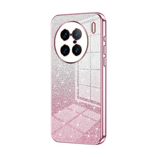 

For vivo X90 Pro+ Gradient Glitter Powder Electroplated Phone Case(Pink)