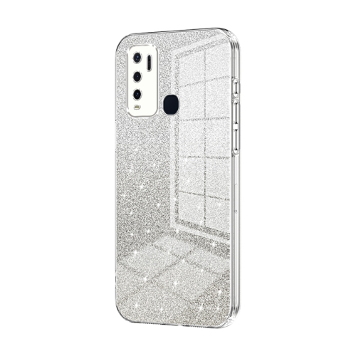 

For vivo Y50 / Y30 Gradient Glitter Powder Electroplated Phone Case(Transparent)