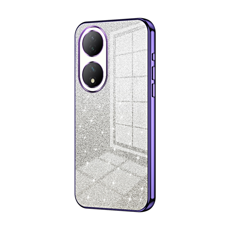 

For vivo Y100 / Y100A Gradient Glitter Powder Electroplated Phone Case(Purple)