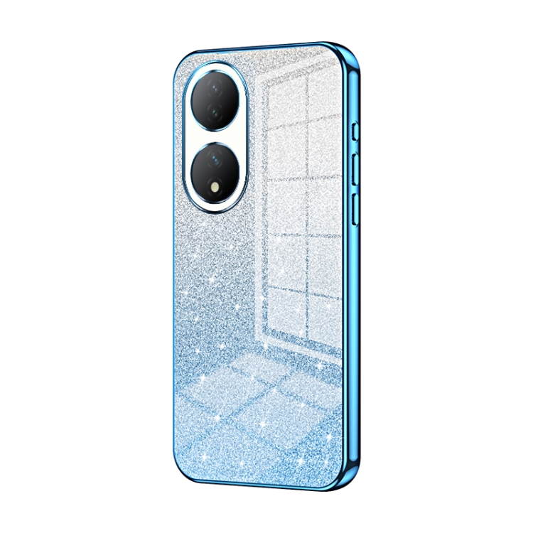 

For vivo Y100 / Y100A Gradient Glitter Powder Electroplated Phone Case(Blue)