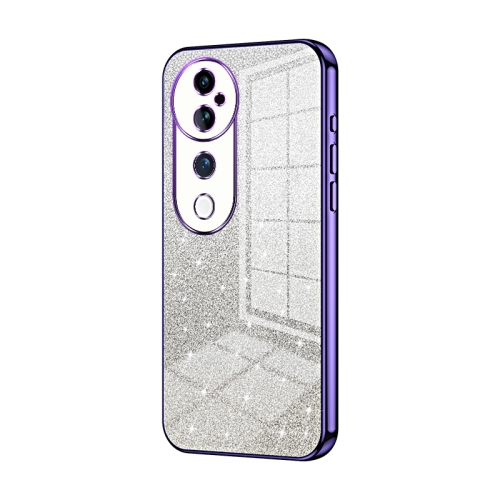 

For vivo S19 Pro Gradient Glitter Powder Electroplated Phone Case(Purple)