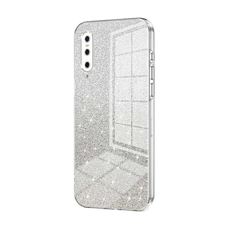 

For Xiaomi Mi 9 Gradient Glitter Powder Electroplated Phone Case(Transparent)
