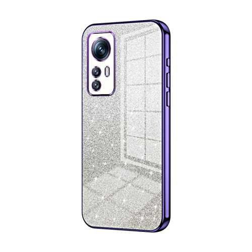 

For Xiaomi 12S Gradient Glitter Powder Electroplated Phone Case(Purple)