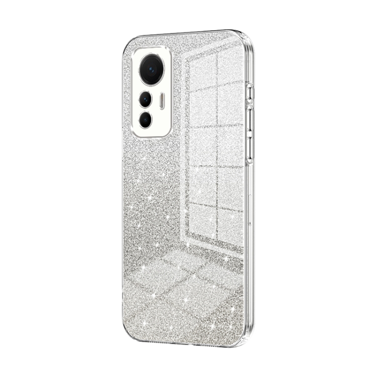 

For Xiaomi 12 Lite Gradient Glitter Powder Electroplated Phone Case(Transparent)