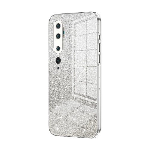 

For Xiaomi Mi CC9 Pro / Mi Note 10 Gradient Glitter Powder Electroplated Phone Case(Transparent)