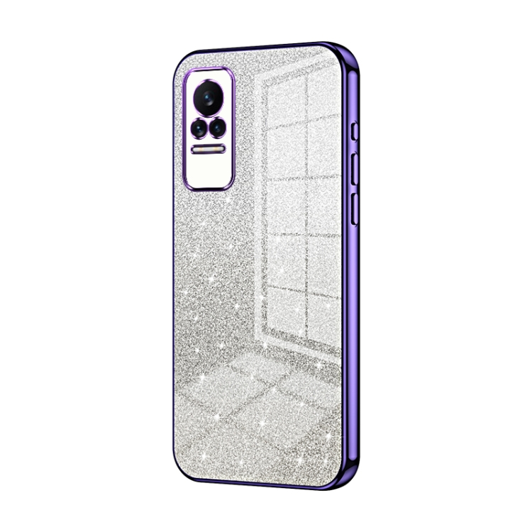 

For Xiaomi Civi / Civi 1S Gradient Glitter Powder Electroplated Phone Case(Purple)