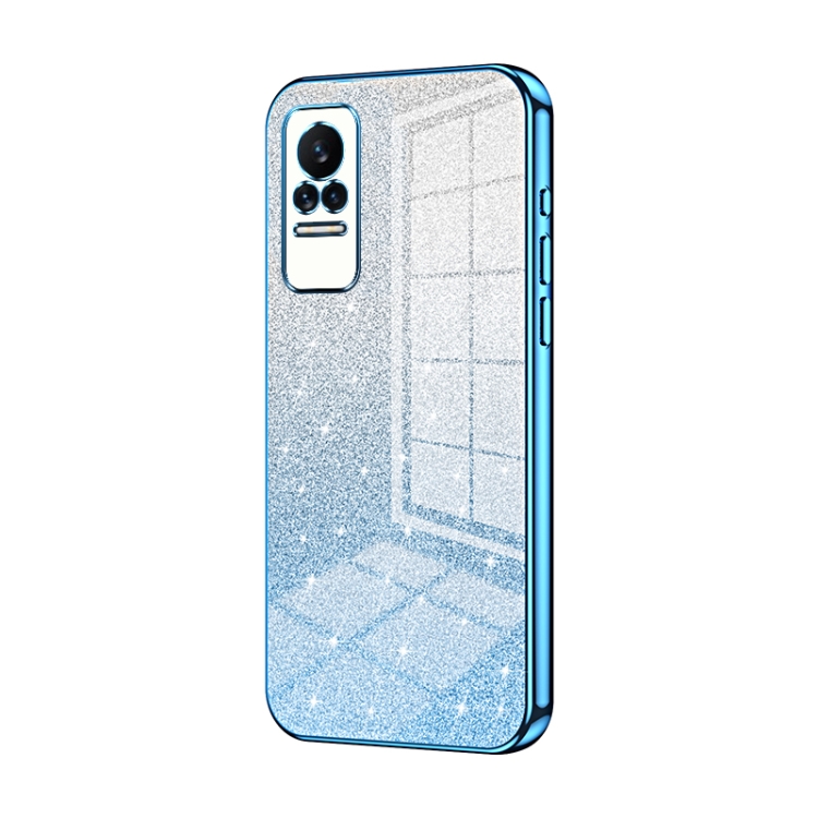 

For Xiaomi Civi / Civi 1S Gradient Glitter Powder Electroplated Phone Case(Blue)