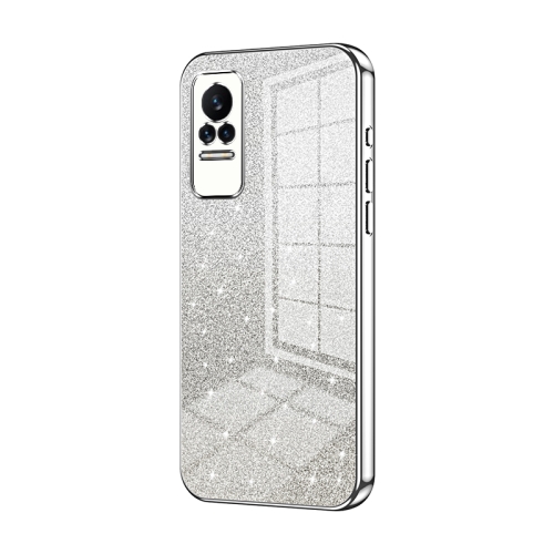 

For Xiaomi Civi / Civi 1S Gradient Glitter Powder Electroplated Phone Case(Silver)