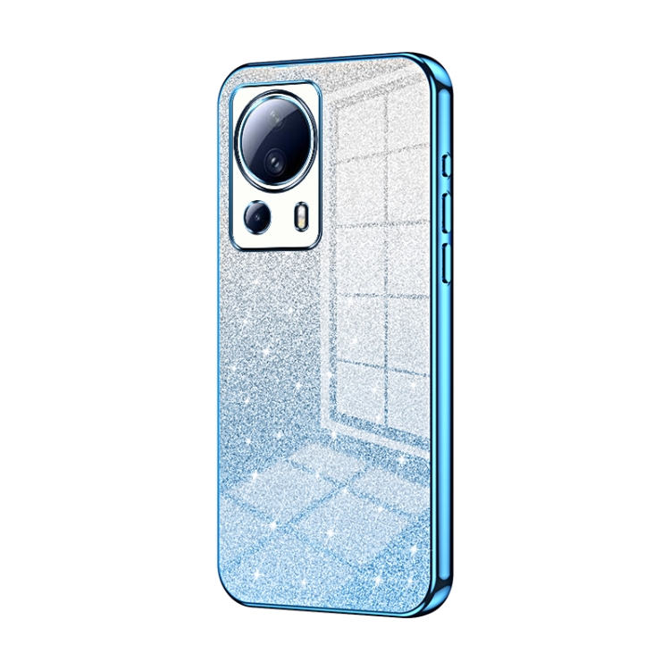 

For Xiaomi Civi 2 / 13 Lite Gradient Glitter Powder Electroplated Phone Case(Blue)