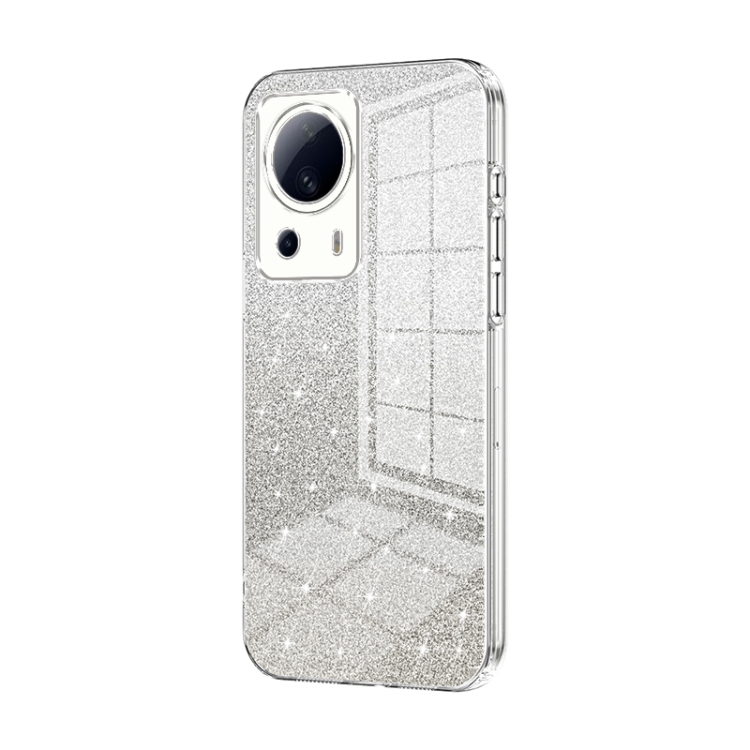 

For Xiaomi Civi 2 / 13 Lite Gradient Glitter Powder Electroplated Phone Case(Transparent)