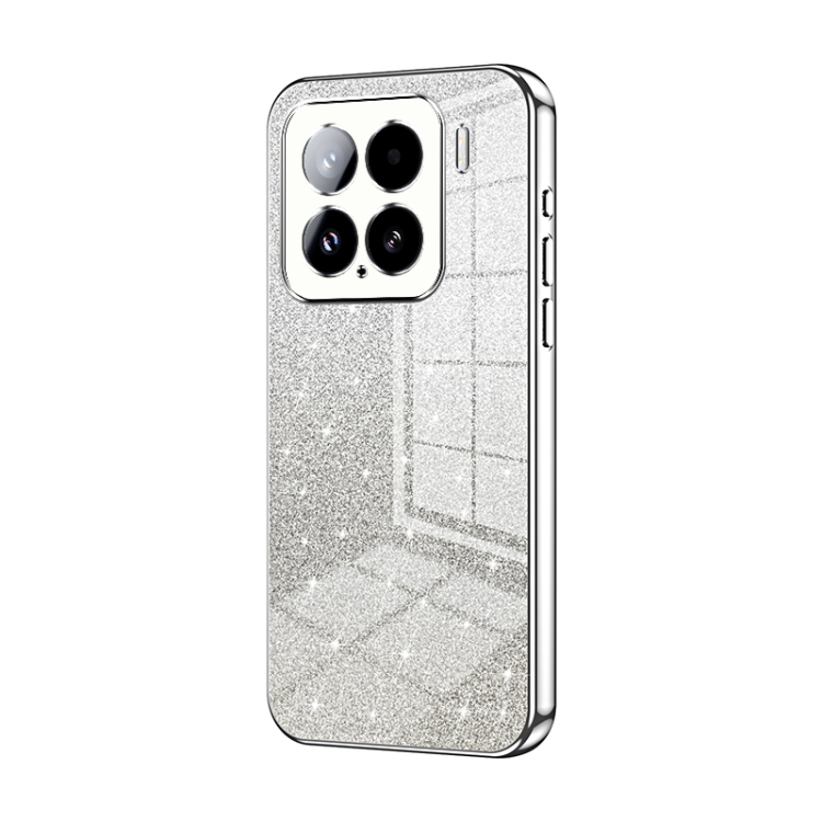 

For Xiaomi 15 Gradient Glitter Powder Electroplated Phone Case(Silver)