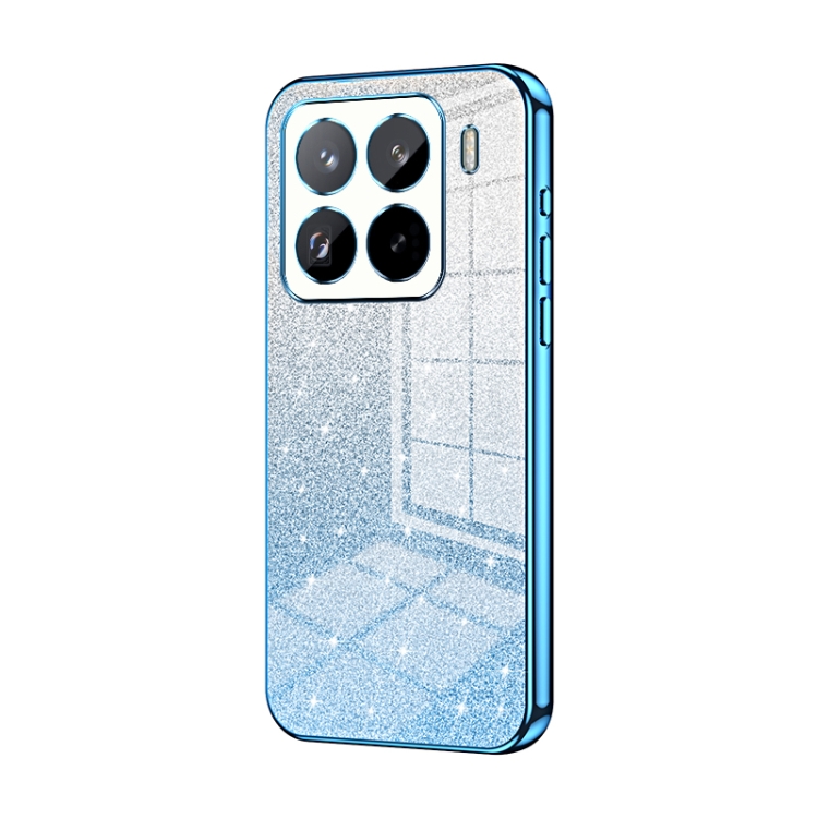 

For Xiaomi 15 Pro Gradient Glitter Powder Electroplated Phone Case(Blue)