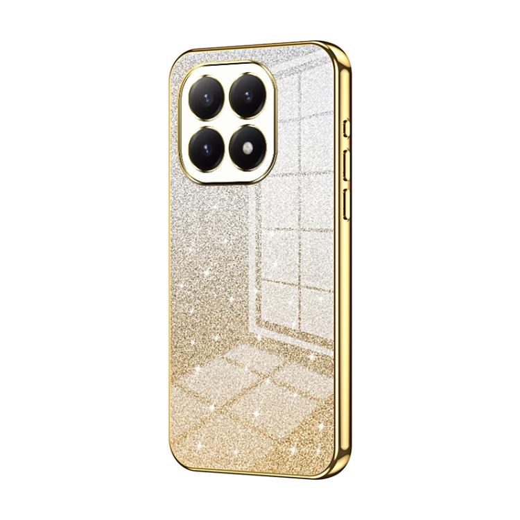 

For Xiaomi 15T Gradient Glitter Powder Electroplated Phone Case(Gold)