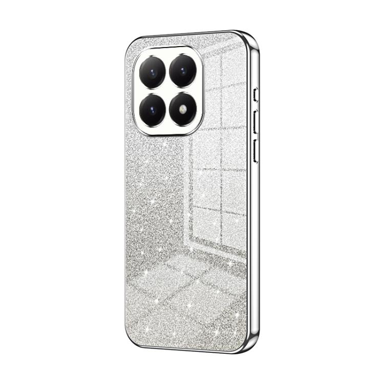

For Xiaomi 15T Gradient Glitter Powder Electroplated Phone Case(Silver)