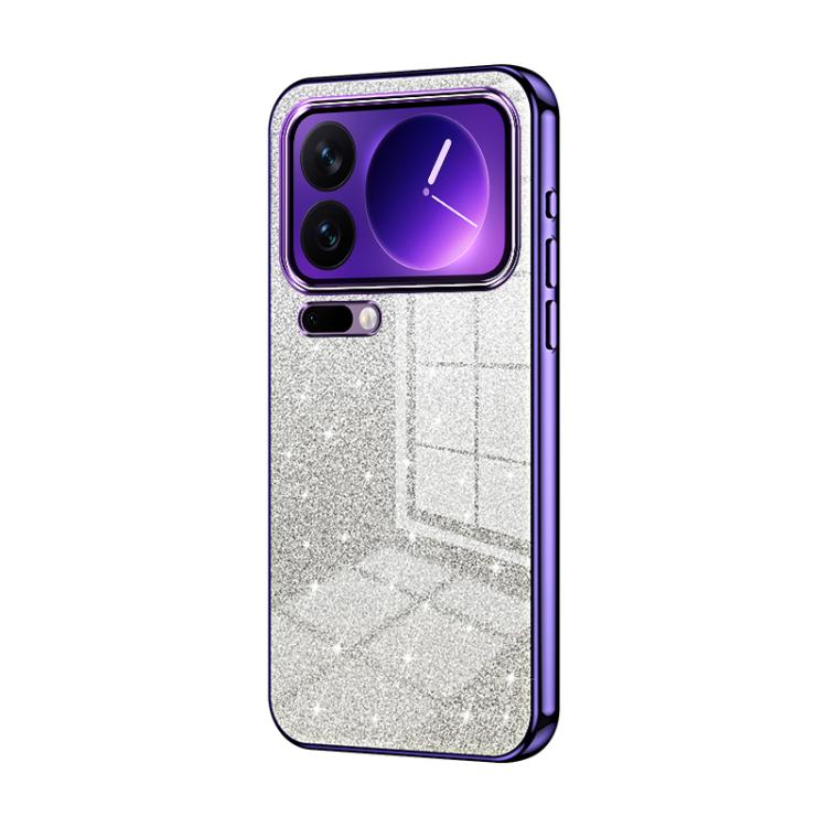 

For Xiaomi 17 Pro Gradient Glitter Powder Electroplated Phone Case(Purple)