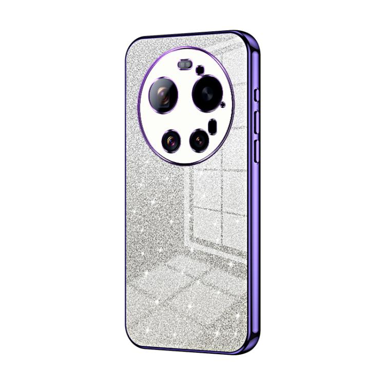 

For Xiaomi 17 Ultra Gradient Glitter Powder Electroplated Phone Case(Purple)
