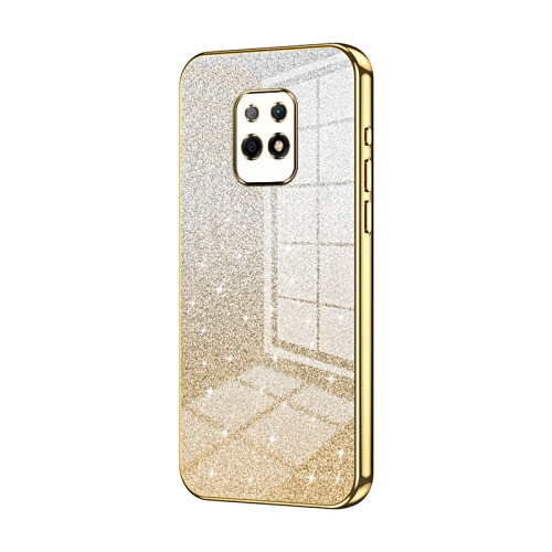 

For Xiaomi Redmi 10X 5G Gradient Glitter Powder Electroplated Phone Case(Gold)