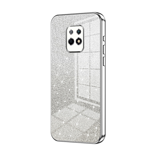 

For Xiaomi Redmi 10X 5G Gradient Glitter Powder Electroplated Phone Case(Silver)