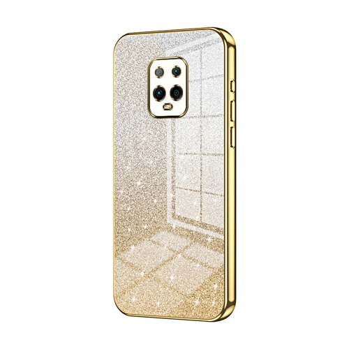 

For Xiaomi Redmi 10X Pro 5G Gradient Glitter Powder Electroplated Phone Case(Gold)