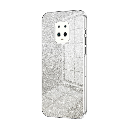 

For Xiaomi Redmi 10X Pro 5G Gradient Glitter Powder Electroplated Phone Case(Transparent)