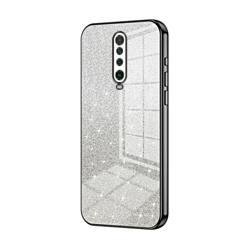 

For Xiaomi Redmi K30 / K30 5G Gradient Glitter Powder Electroplated Phone Case(Black)