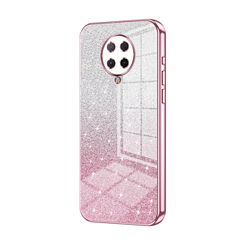 

For Xiaomi Redmi K30 Pro / K30 Ultra Gradient Glitter Powder Electroplated Phone Case(Pink)