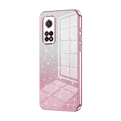 

For Xiaomi Redmi K30S / Mi 10T Pro 5G Gradient Glitter Powder Electroplated Phone Case(Pink)