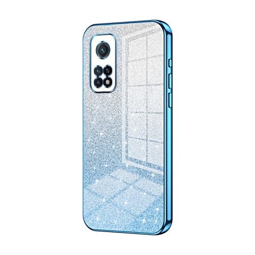 

For Xiaomi Redmi K30S / Mi 10T Pro 5G Gradient Glitter Powder Electroplated Phone Case(Blue)