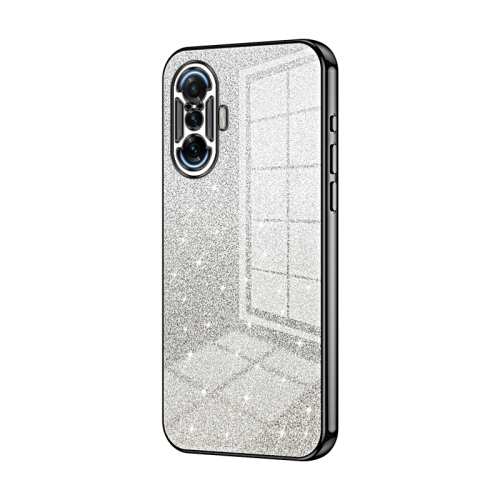 

For Xiaomi Redmi K40 Gaming/Poco F3 GT Gradient Glitter Powder Electroplated Phone Case(Black)