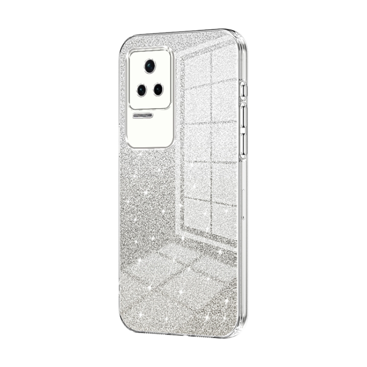 

For Xiaomi Redmi K50 / K50 Pro Gradient Glitter Powder Electroplated Phone Case(Transparent)
