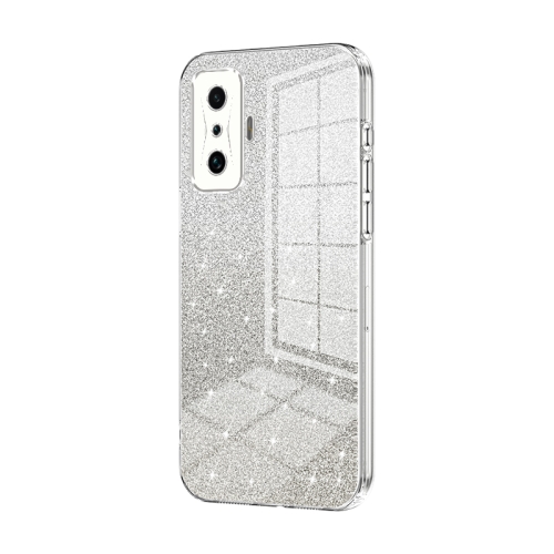 

For Xiaomi Redmi K50 Gaming / Poco F4 GT Gradient Glitter Powder Electroplated Phone Case(Transparent)