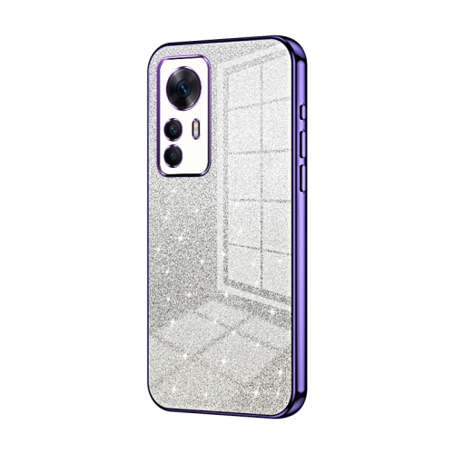 

For Xiaomi Redmi K50 Ultra / Xiaomi 12T Gradient Glitter Powder Electroplated Phone Case(Purple)