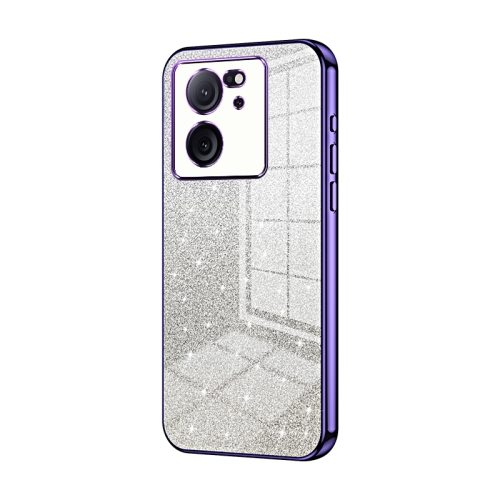 

For Xiaomi Redmi K60 Ultra / Xiaomi 13T Gradient Glitter Powder Electroplated Phone Case(Purple)