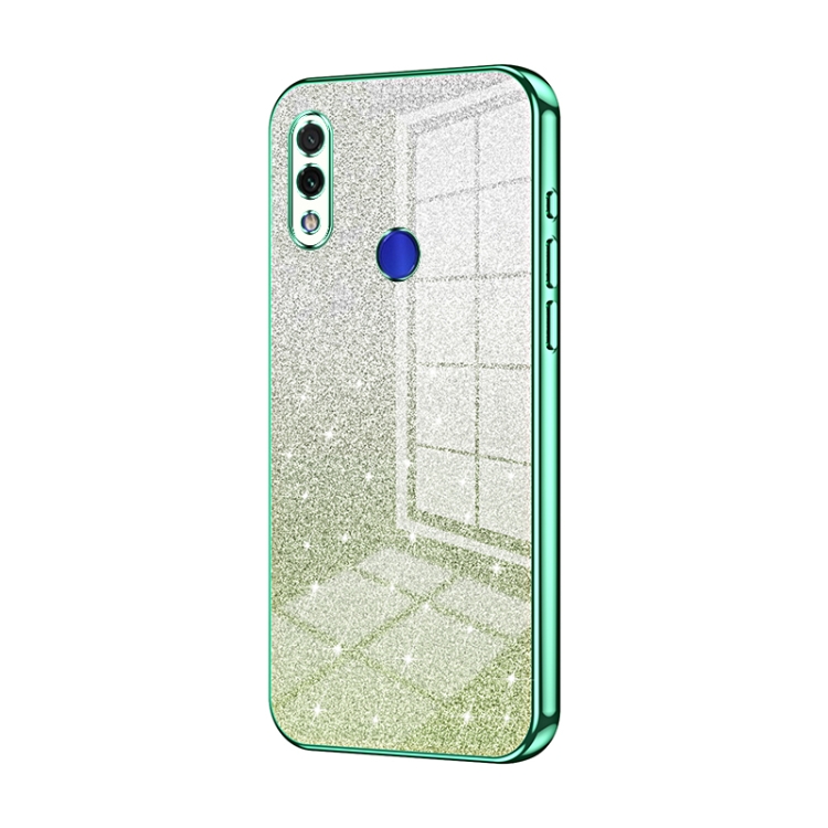 

For Xiaomi Redmi Note 7 / Note 7 Pro Gradient Glitter Powder Electroplated Phone Case(Green)