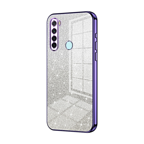 

For Xiaomi Redmi Note 8T Gradient Glitter Powder Electroplated Phone Case(Purple)