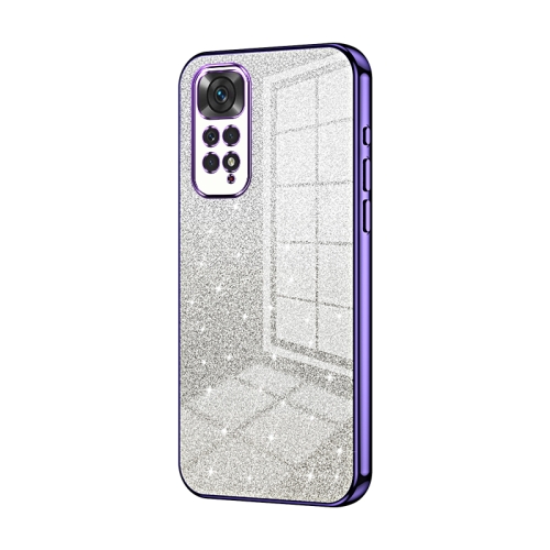 

For Xiaomi Redmi Note 11 Global / Note 11S Gradient Glitter Powder Electroplated Phone Case(Purple)