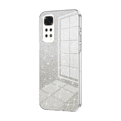 

For Xiaomi Redmi Note 11 Global / Note 11S Gradient Glitter Powder Electroplated Phone Case(Transparent)