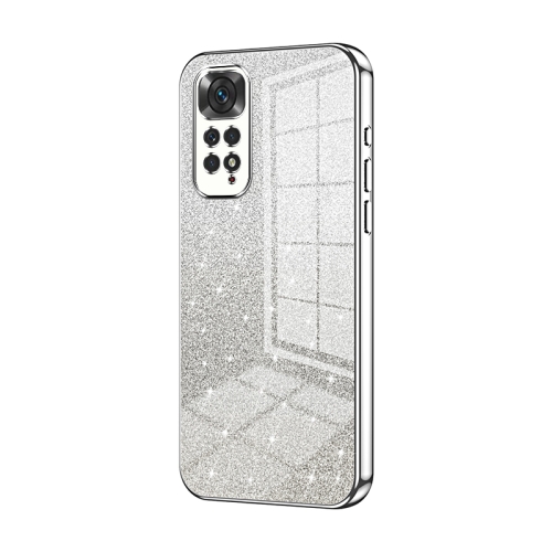 

For Xiaomi Redmi Note 11 Global / Note 11S Gradient Glitter Powder Electroplated Phone Case(Silver)