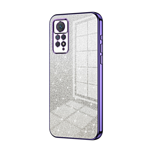 

For Xiaomi Redmi Note 11 Pro 4G/5G Global Gradient Glitter Powder Electroplated Phone Case(Purple)